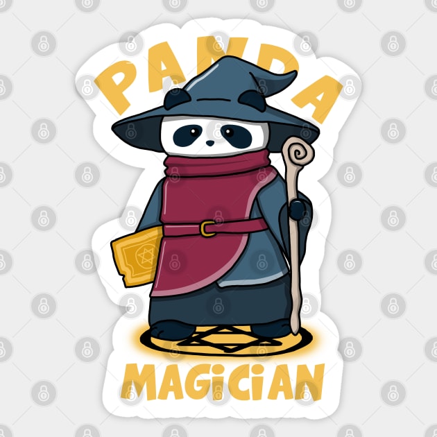 Panda Magician Sticker by Luna Illustration